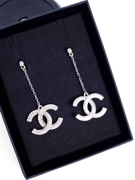 plain chanel earrings|chanel symbol earrings.